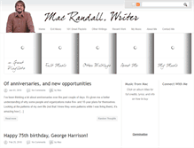 Tablet Screenshot of macrandallwriter.com